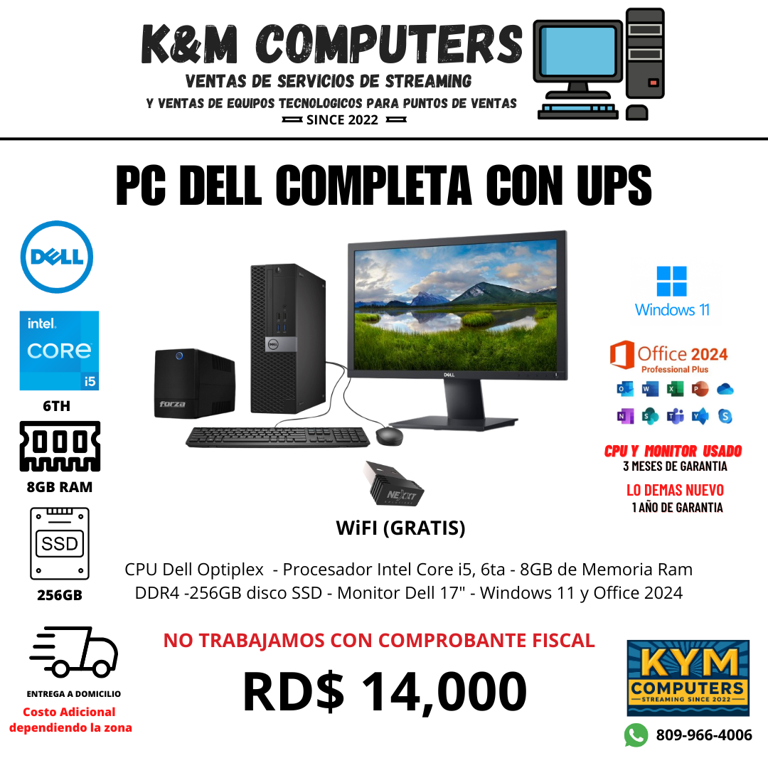 PC Completa con UPS